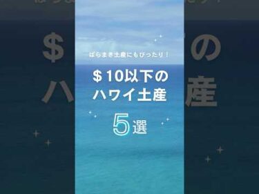 $10以下で買える！#ハワイ 土産5選