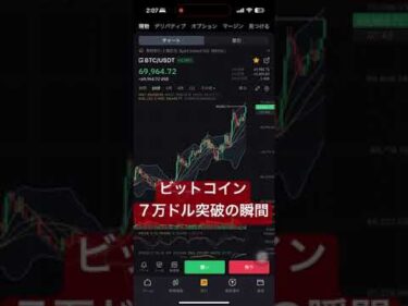 ビットコイン7万ドル突破の瞬間