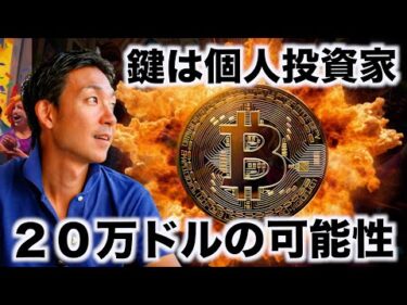 仮想通貨の上昇は個人投資家が鍵。来年には20万ドルへ！