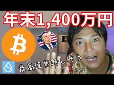 ビットコイン年末1,400万円を示唆、SUI最高値更新しそう【仮想通貨 BTC アルトコイン】