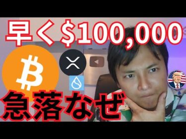 【急落なぜ】ビットコイン 早く10万ドル(1,400万円) に到達する 【仮想通貨 リップル XRP SUI MAGA】