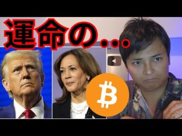 遂に運命のアメリカ大統領選、ビットコイン飛ぶか急落か【仮想通貨 暗号資産 暗号通貨 BTC イーサリアム リップル ソラナ トンコイン他】