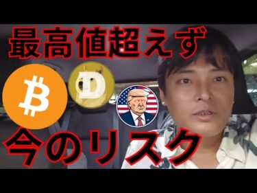 【緊急】ビットコイン最高値超えず、今の暴落リスクとは？【仮想通貨 暗号通貨 暗号資産 アルトコイン ミームコイン】