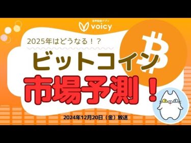 2025年のビットコインの動きを予測‼️【Voicy12月20日放送】