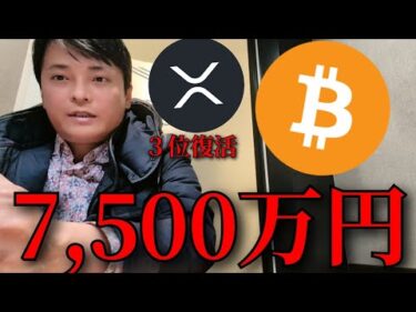 リップル３位復活、ビットコイン2025年50万ドル(7,500万円)あり得る？【仮想通貨 暗号資産 暗号通貨 BTC XRP SOL】