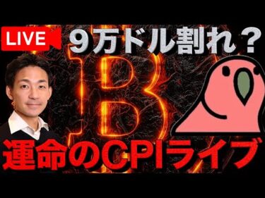 【ライブ】仮想通貨は持ち堪えられるのか？CPI悪化でBTC９万ドル下抜けの可能性？今日もNishiさん @Nishi8maru をお迎えしてライブを22時から開始。  👇生放送のリンクはコメント欄