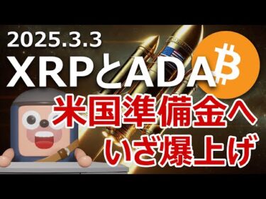 XRP、ADA、SOLが準備金採用。ビットコイン爆上げに備えよ