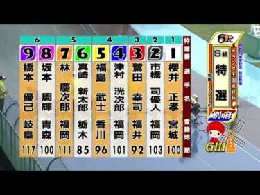 別府競輪　2025/06/08　4日目　6R