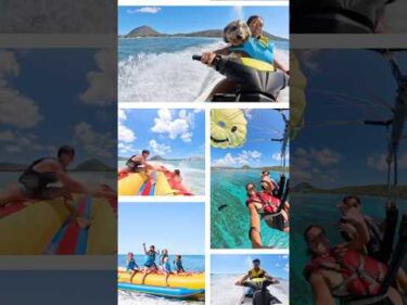友達・家族・カップルみんなで #ハワイ の美しい海でマリンスポーツを体験しよう！壮大な山々とビーチに囲まれながら、ここでしか味わえない特別時間。詳細は本編へ👆#ハワイ旅行 #ハワイ観光