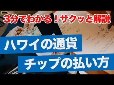 ハワイ【チップの払い方】サクっと3分で解説！渡すタイミングや、金額の目安、現金・カードでのスマートな渡し方まで簡単にご紹介します