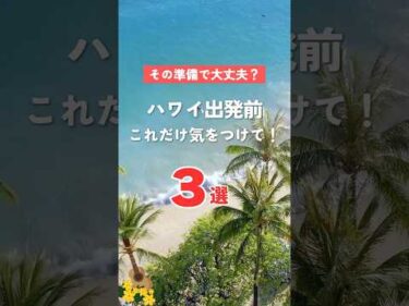 ハワイ出発前に知っておきたいこと3選 #ハワイ #ハワイ旅行 #初めてハワイ