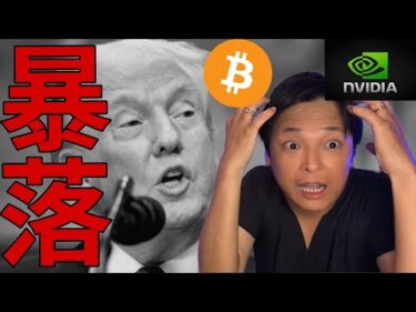 ビットコイン 米国株さらに暴落！BTC ETH今年の最高値予想が当たりそう【仮想通貨 米国株 日本株 最新情報】