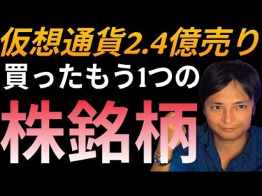 仮想通貨2.4億円売って買った『もう1つの株銘柄』を発表します