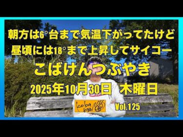 2025年10月30日　木曜日　こばけんつぶやき