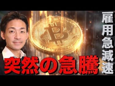 ビットコイン上昇！雇用が急激な減速。雇用統計発表は延期？