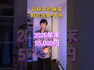 日経平均株価 野村證券予想