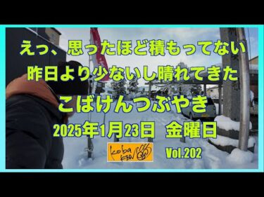 2026年1月23日　金曜日　こばけんつぶやき