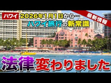 【2026年】ハワイ旅行を計画中の方へ！2026年1月1日から法律が変わりました【ハワイ最新情報】【ハワイの今】