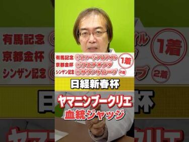 【日経新春杯 2025】4歳馬ヤマニンブークリエの舞台適性は!? 2026年も絶好調水上学の血統ジャッジ【競馬予想】