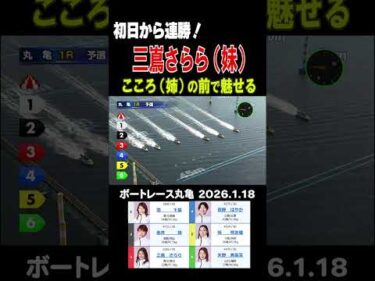 【さららが魅せる！】姉・こころの前で妹・さららが初日から連勝！#shorts #ボートレース #三嶌さらら