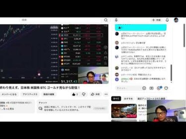 株価、大暴落！イラン戦争終わり見えず。日本株 米国株 BTC ゴールド見ながら配信！
