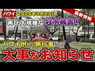 【ハワイ】再び冠水被害…州から旅行者への大事なお知らせ【ハワイ最新情報】【ハワイの今】