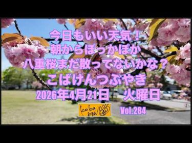 2026年4月21日 火曜日 こばけんつぶやき