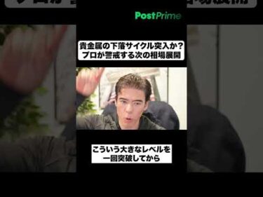 貴金属の下落サイクル突入か？｜プロが警戒する次の相場展開