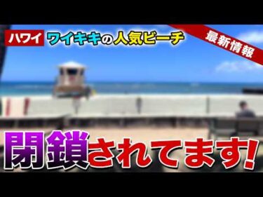 【ハワイ】ワイキキの人気ビーチがいまフェンスで閉鎖されています【ハワイ最新情報】【ハワイの今】