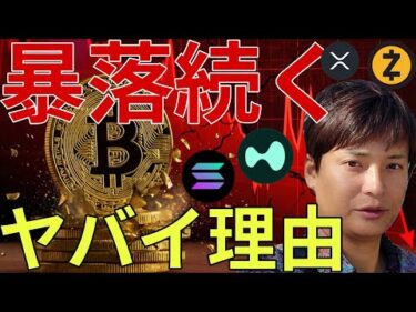 仮想通貨の暴落続きます！その理由がヤバすぎる。ビットコイン冬相場にも変化！