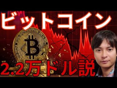 【ビットコイン2.2万ドル暴落説】もう5万ドル台、大底は◯月？ストラテジーと現物ETFも悪影響？