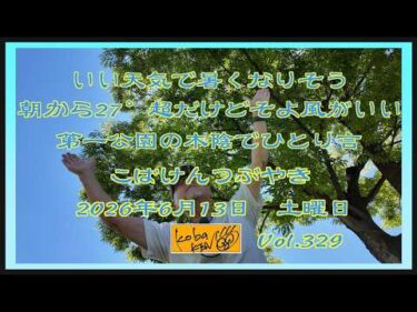2026年6月13日　土曜日　こばけんつぶやき　Vol 329