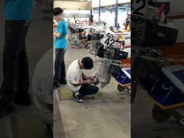 BOATBoyカップ　予選最終日ピットの様子